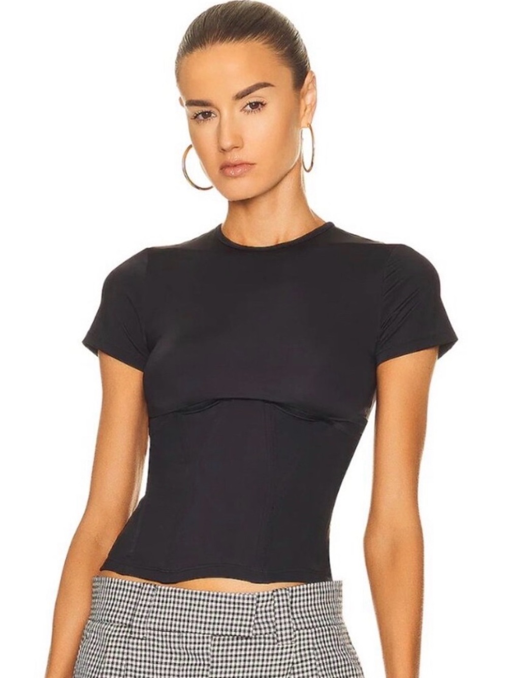 Miaou Black Corset Tee